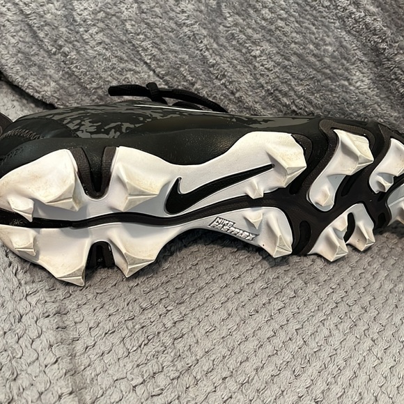 SZ 8 NIKE HYPER DIAMOND CLEATS 2.5 KEYSTONE LOW BLACK THUNDER W GREY - Picture 4 of 8